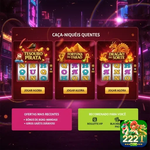 Ilustração de Acesse o cassino online 222t e descubra slots emocionantes