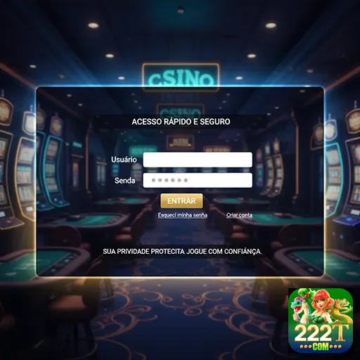 Ilustração de Acesse o cassino online 222t e descubra slots emocionantes